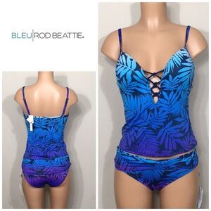 Push up Plunge laces tankini set. NWT